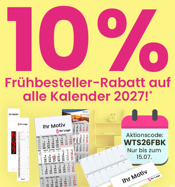 10% Frühbesteller-Rabatt auf Kalender!
