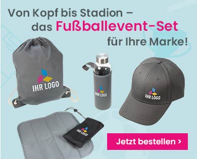 Fußballevent-Set mit Logo bedrucken