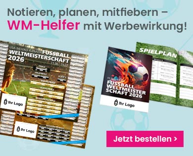 WM-Helfer mit Logo bedrucken