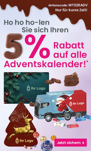 Holen Sie sich Ihren 5% Rabatt auf alle Adventskalender!
