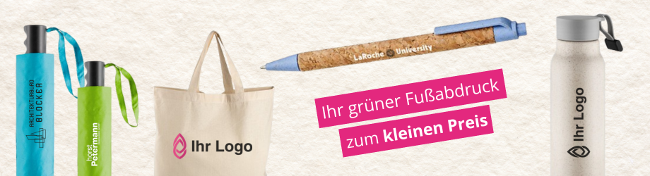 Nachhaltige Werbeartikel günstig bedrucken lassen bei Werbetopshop