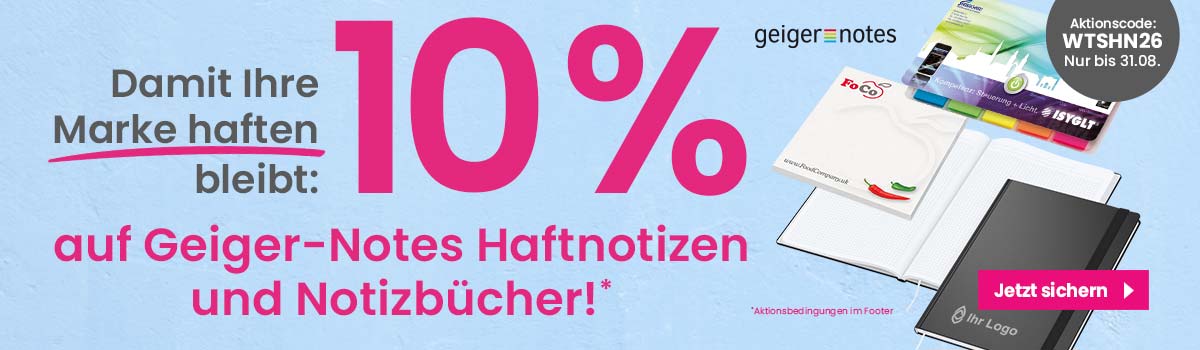  10 % auf Geiger-Notes Haftnotizen und Notizbücher!