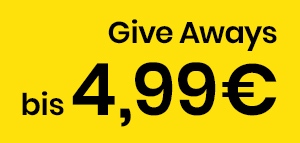 Give Aways günstig bedrucken bei Werbetopshop