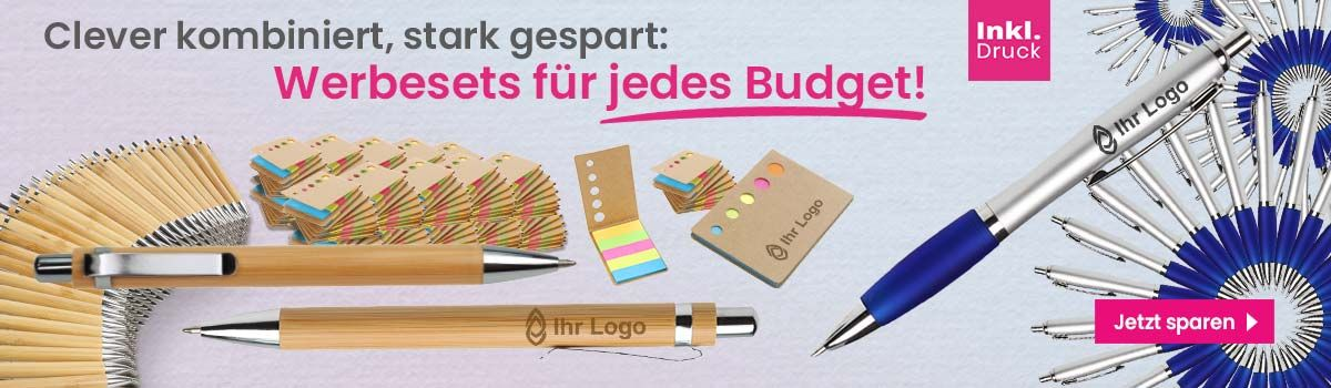  Werbesets mit Logo bedrucken!