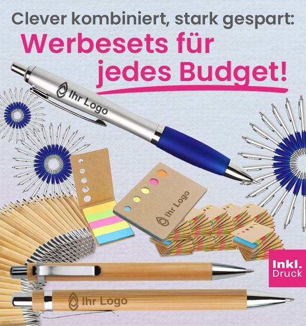  Werbesets mit Logo bedrucken!