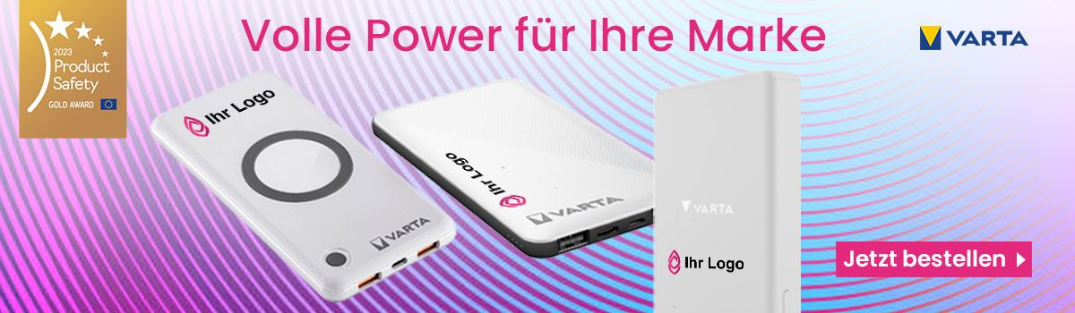  VARTA Powerbanks mit Logo bedrucken