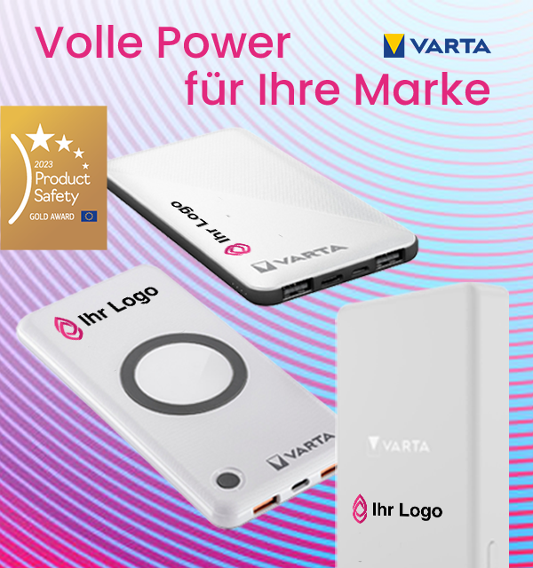 VARTA Powerbanks mit Logo bedrucken