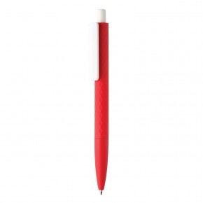 X3-Stift mit Smooth-Touch, rot,weiß