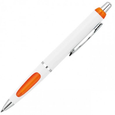 LANCE Druckkugelschreiber Clic Weiß/Orange LANCE Druckkugelschreiber Clic Weiß/Orange