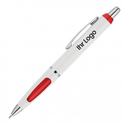 LANCE Druckkugelschreiber Clic, Weiß/Rot LANCE Druckkugelschreiber Clic, Weiß/Rot