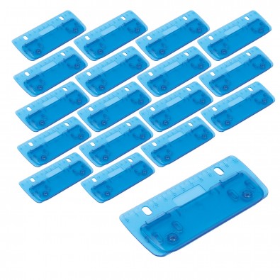 Werbe-Sparset Kunststoff-Locher, 100-tlg., Blau Werbe-Sparset Kunststoff-Locher, 100-tlg., Blau
