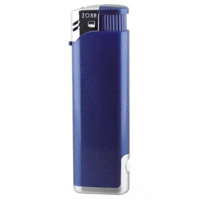 Piezo-LED -Feuerzeug, Blau/Metallic Piezo-LED -Feuerzeug, Blau/Metallic