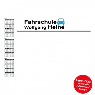Schreibunterlage mit Kalender links | inkl. 2-farbigem Druck Schreibunterlage mit Kalender links | inkl. 2-farbigem Druck