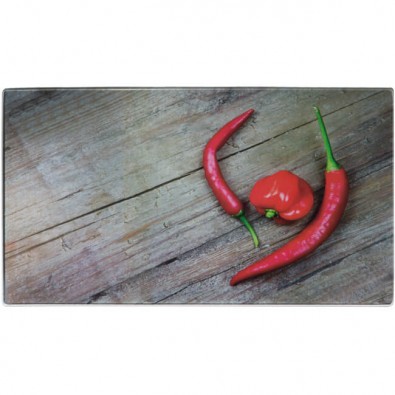 Glas-Schneidebrett Hot Chili Glas-Schneidebrett Hot Chili
