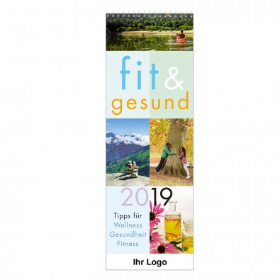 Streifenkalender fit & gesund 2019 Streifenkalender fit & gesund 2019