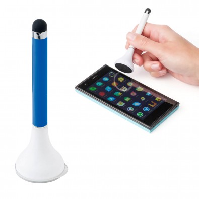 Displayreiniger mit Touch-Kugelschreiber, Blau Displayreiniger mit Touch-Kugelschreiber, Blau