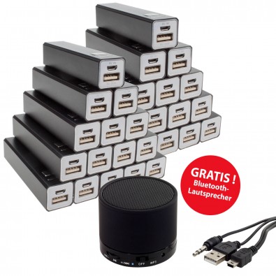 Powerbank Spar-Set, 31-tlg. Schwarz Powerbank Spar-Set, 31-tlg. Schwarz