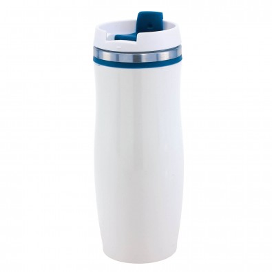 Edelstahl-Isolierbecher Smooth, Weiß/Dunkelblau Edelstahl-Isolierbecher Smooth, Weiß/Dunkelblau