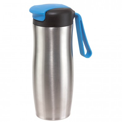 Edelstahl-Isolierbecher Take it Silber/Blau Edelstahl-Isolierbecher Take it Silber/Blau