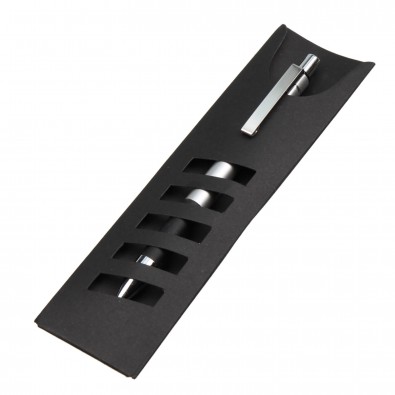 Kugelschreiber Papp-Stecketui, Schwarz Kugelschreiber Papp-Stecketui, Schwarz