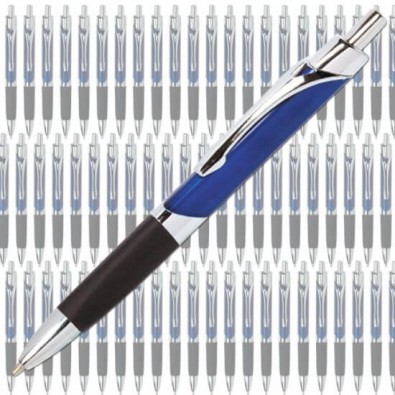 Werbe-Set: 300 Kugelschreiber Bregenz, Blau/Metallic Werbe-Set: 300 Kugelschreiber Bregenz, Blau/Metallic