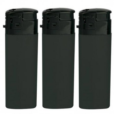 Werbe-Set: Nachfüllbares Piezo-Feuerzeug, Schwarz, Inkl. Druck Werbe-Set: Nachfüllbares Piezo-Feuerzeug, Schwarz, Inkl. Druck