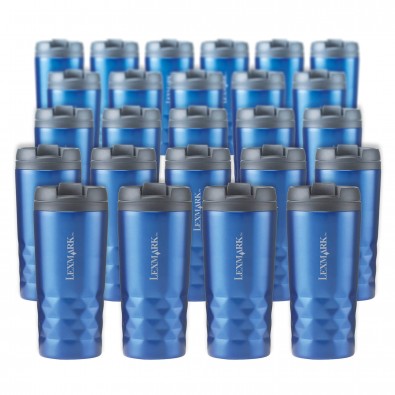 Werbe-Sparset Thermobecher, 24-tlg., Blau-Metallic Werbe-Sparset Thermobecher, 24-tlg., Blau-Metallic