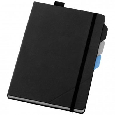 Alpha A5 Notizbuch mit Seitentrennern, schwarz Alpha A5 Notizbuch mit Seitentrennern, schwarz