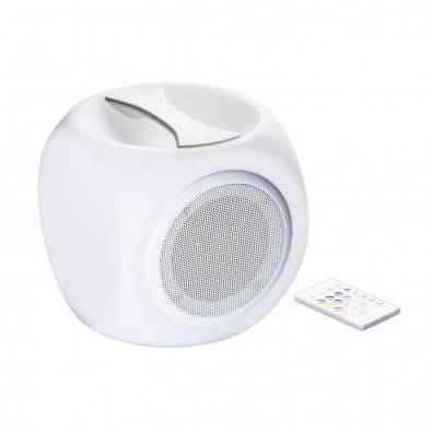 Bluetooth®-Lautsprecher mit Licht REFLECTS-MALBORK, weiß Bluetooth®-Lautsprecher mit Licht REFLECTS-MALBORK, weiß