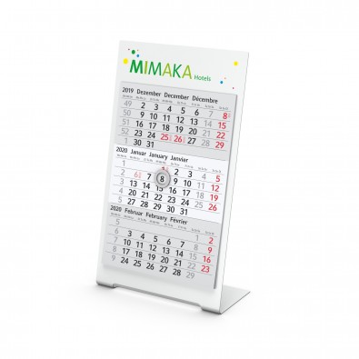 Tischkalender Desktop 3 Color Bestseller, 2-Jahre, weiß Tischkalender Desktop 3 Color Bestseller, 2-Jahre, weiß