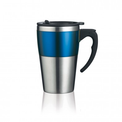 Highland Isolierbecher, blau,silber Highland Isolierbecher, blau,silber