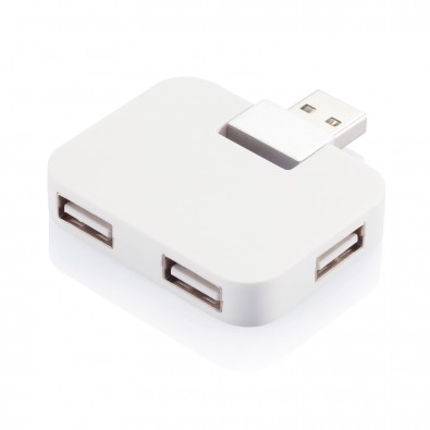Reise USB Hub, weiß, weißsilber Reise USB Hub, weiß, weißsilber
