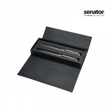 SENATOR Delgado Metallic Set Rollerball, Kugelschreiber, anthrazit SENATOR Delgado Metallic Set Rollerball, Kugelschreiber, anthrazit