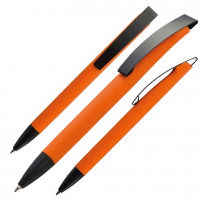 Softtouch-Drehkugelschreiber Winnipeg, Orange Softtouch-Drehkugelschreiber Winnipeg, Orange