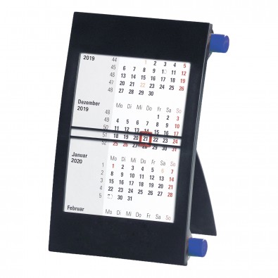 2-Jahres-Tischkalender 2020/2021, schwarz/blau 2-Jahres-Tischkalender 2020/2021, schwarz/blau