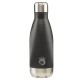 Edelstahl Trinkflasche Design 350ml, Schwarz-Matt Edelstahl Trinkflasche Design 350ml, Schwarz-Matt