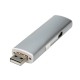 Metall-Zigarettenanzünder mit USB-Ladefunktion, Silber Metall-Zigarettenanzünder mit USB-Ladefunktion, Silber