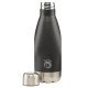 Edelstahl Trinkflasche Design 350ml, Schwarz-Matt Edelstahl Trinkflasche Design 350ml, Schwarz-Matt