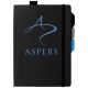 Alpha A5 Notizbuch mit Seitentrennern, schwarz Alpha A5 Notizbuch mit Seitentrennern, schwarz