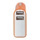Dual USB Ladegerät, orange,silber Dual USB Ladegerät, orange,silber
